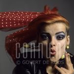 20-02-1984 Nina Hagen at studio in Amsterdam.

[keywords]Posed, Headshot, Eyecontact, Cigaret[/keywords]